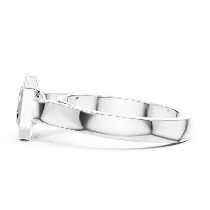 Bevel Edge Diamond Ring
