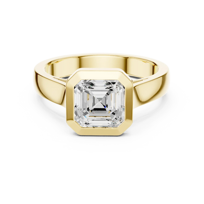 Bevel Edge Diamond Ring