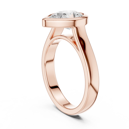 Pear Bezel Diamond Ring