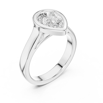 Pear Bezel Diamond Ring