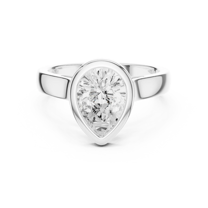 Pear Bezel Diamond Ring