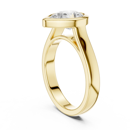 Pear Bezel Diamond Ring