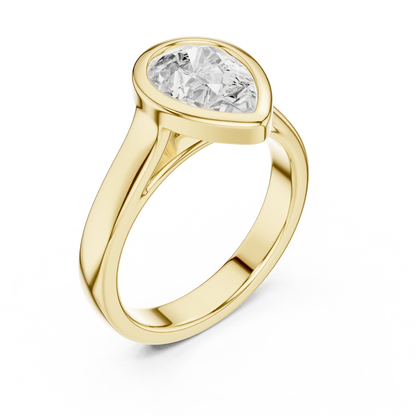 Pear Bezel Diamond Ring