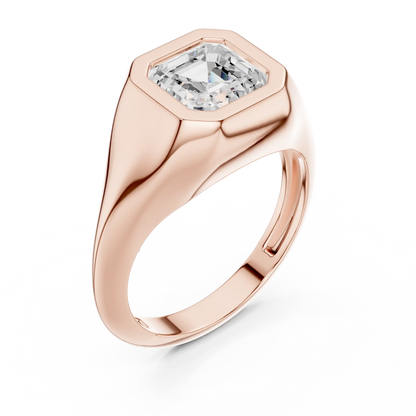 Signet Crest Diamond Ring