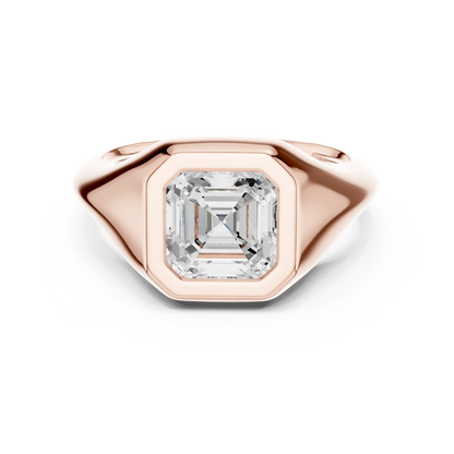 Signet Crest Diamond Ring
