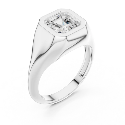 Signet Crest Diamond Ring