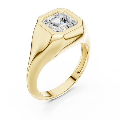 Signet Crest Diamond Ring