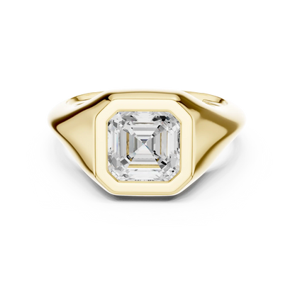 Signet Crest Diamond Ring