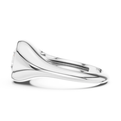 Signet Solitaire Diamond Ring