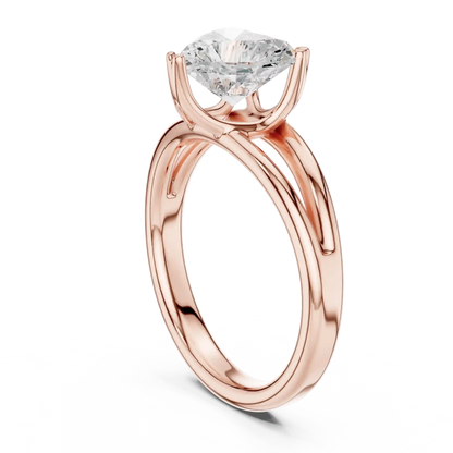 Split Heart Diamond Ring