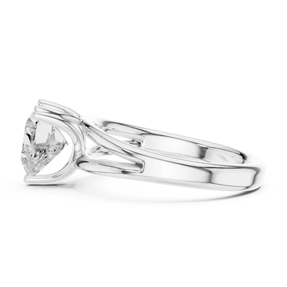 Split Heart Diamond Ring