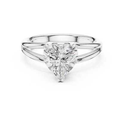 Split Heart Diamond Ring