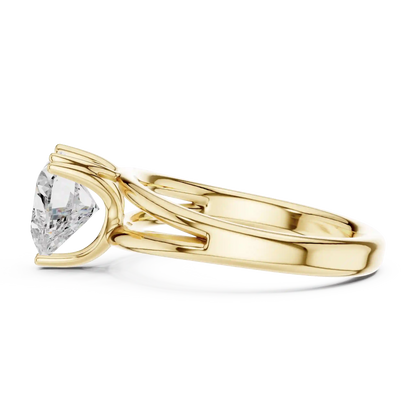 Split Heart Diamond Ring