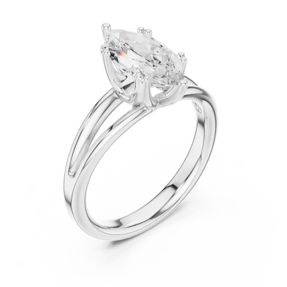 Split Shank Diamond Ring