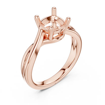 Twine Solitaire Diamond Ring