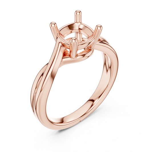 Twine Solitaire Diamond Ring