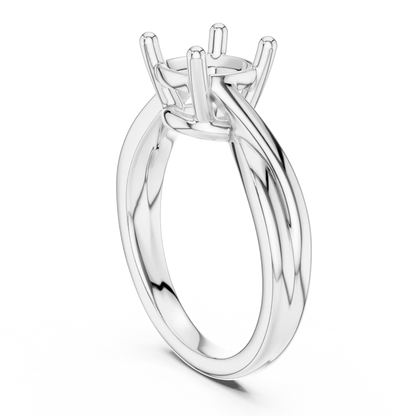 Twine Solitaire Diamond Ring