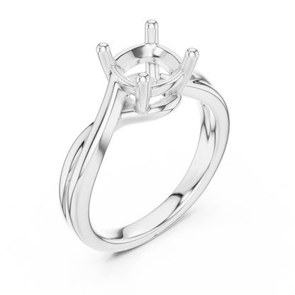 Twine Solitaire Diamond Ring