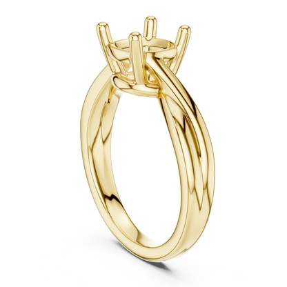 Twine Solitaire Diamond Ring
