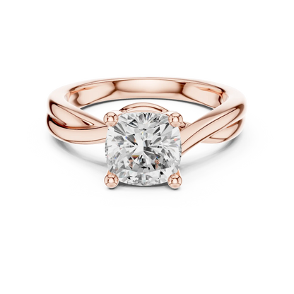 Twine Solitaire Diamond Ring