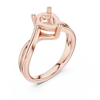 Ribbon Pear Diamond Ring