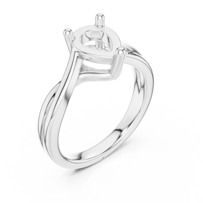 Ribbon Pear Diamond Ring
