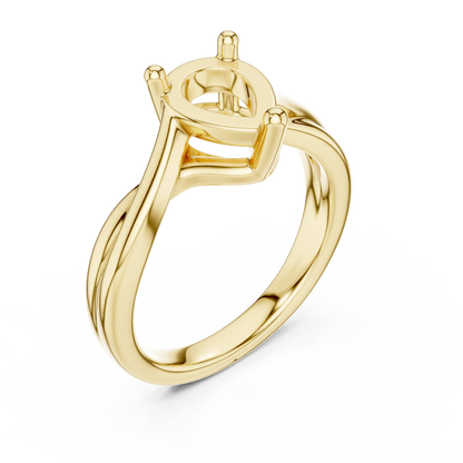 Ribbon Pear Diamond Ring