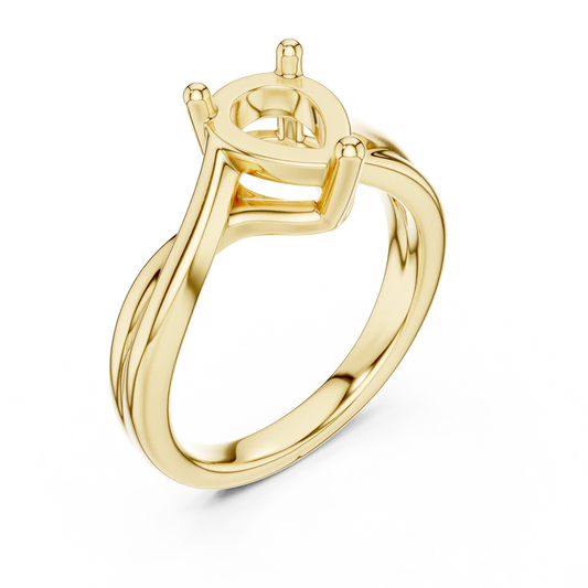 Ribbon Pear Diamond Ring