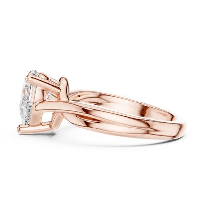 Ribbon Pear Diamond Ring