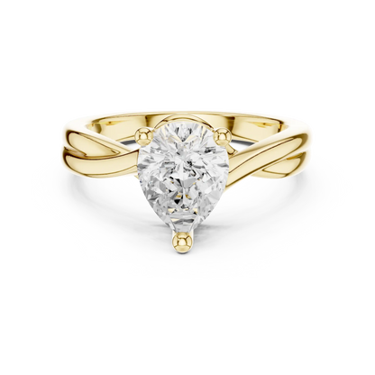 Ribbon Pear Diamond Ring