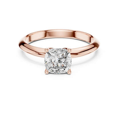 Cushion Crest Diamond Ring