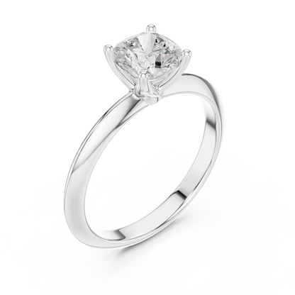 Cushion Crest Diamond Ring