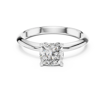Cushion Crest Diamond Ring