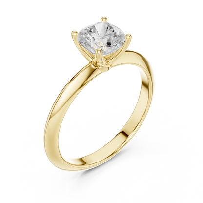 Cushion Crest Diamond Ring