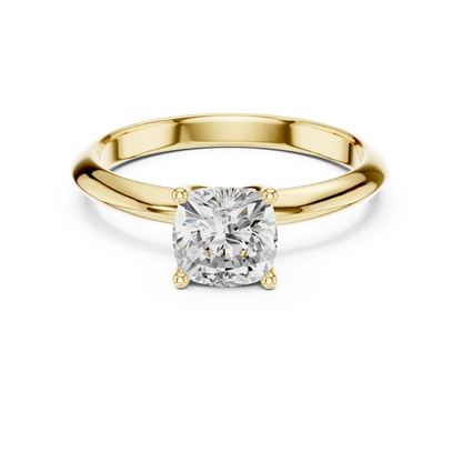 Cushion Crest Diamond Ring