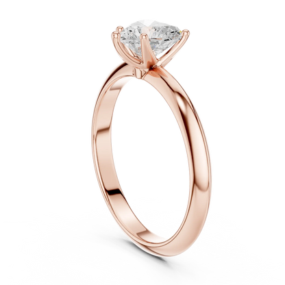Simple Heart Diamond Ring