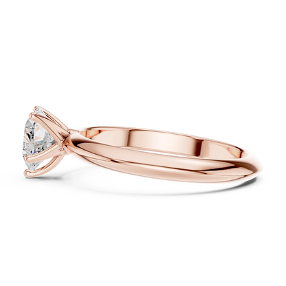 Simple Heart Diamond Ring
