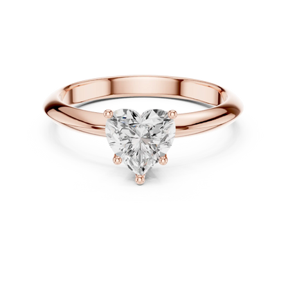 Simple Heart Diamond Ring