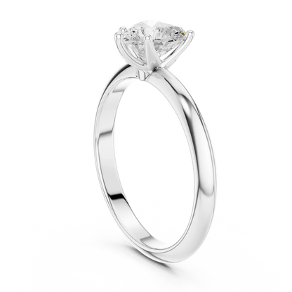 Simple Heart Diamond Ring