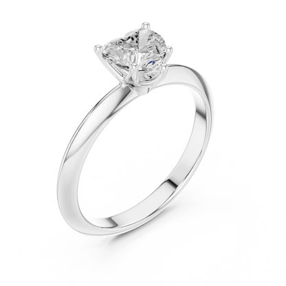 Simple Heart Diamond Ring