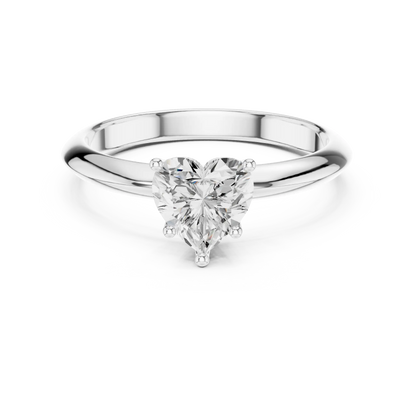 Simple Heart Diamond Ring