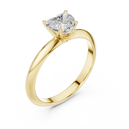 Simple Heart Diamond Ring