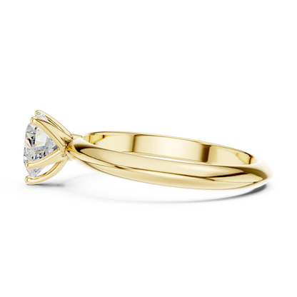 Simple Heart Diamond Ring