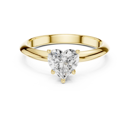 Simple Heart Diamond Ring