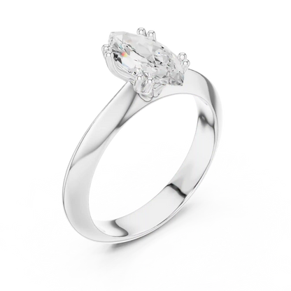 Slender Blade Diamond Ring