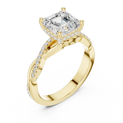 Ascher Twine Diamond Ring