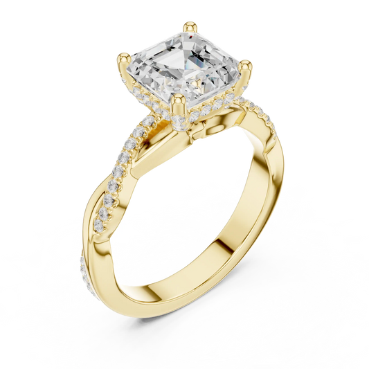Ascher Twine Diamond Ring