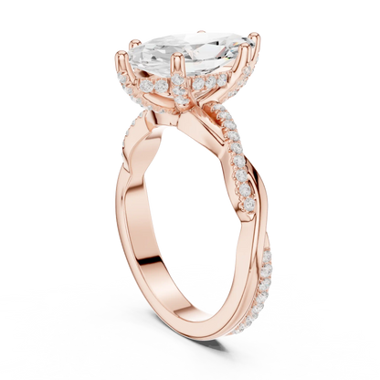 Verdant Twist Diamond Ring