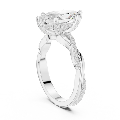 Verdant Twist Diamond Ring