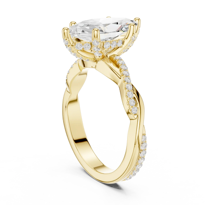 Verdant Twist Diamond Ring